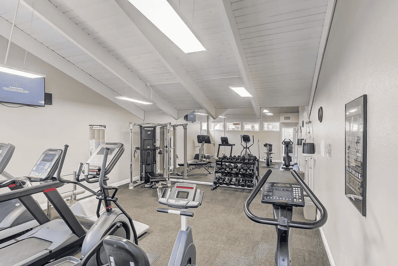 state of the art fitness center with cardio equipment